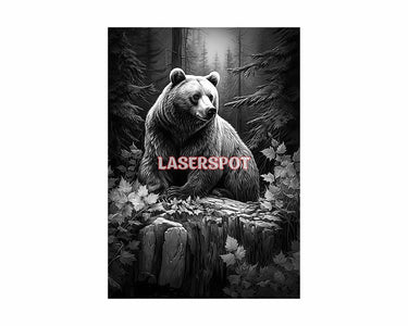 Bear 3d illusion and laser-ready files - 3DWave.us